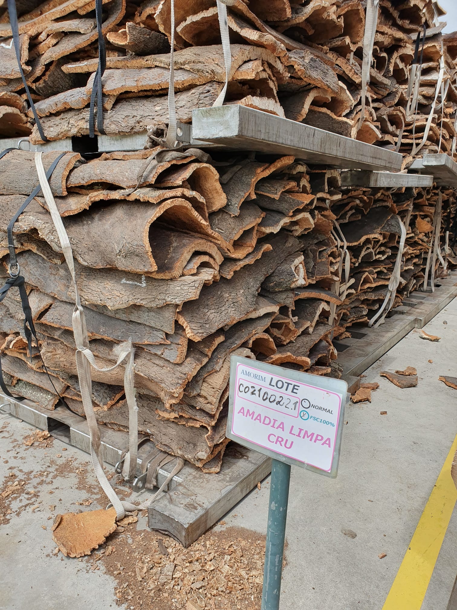 pilha de cortiça